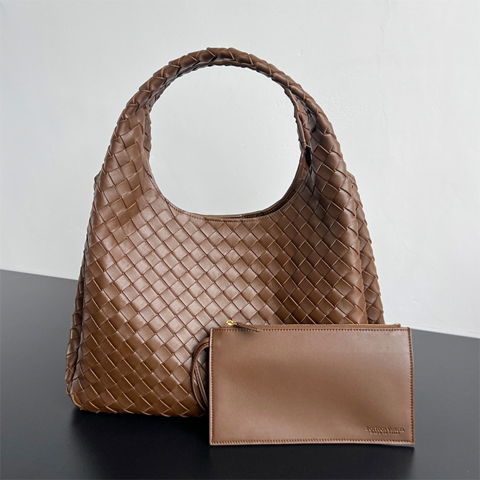 bottega veneta campana full intrecciato woven suede hobo bag #844250